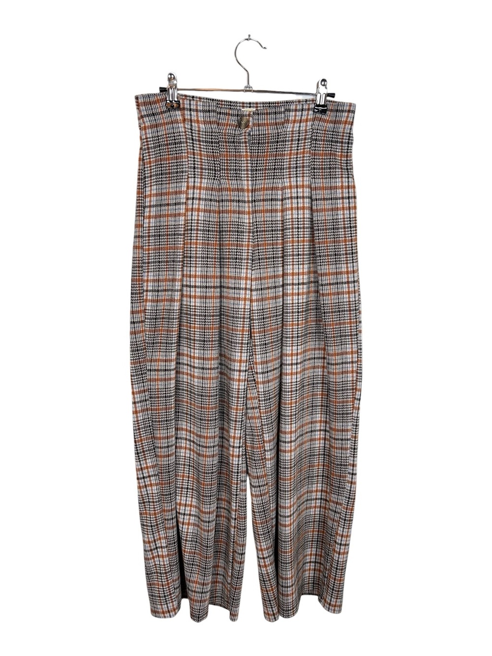 Anthropologie Maeve Wide-Leg Plaid Trousers - Picture 3 of 10
